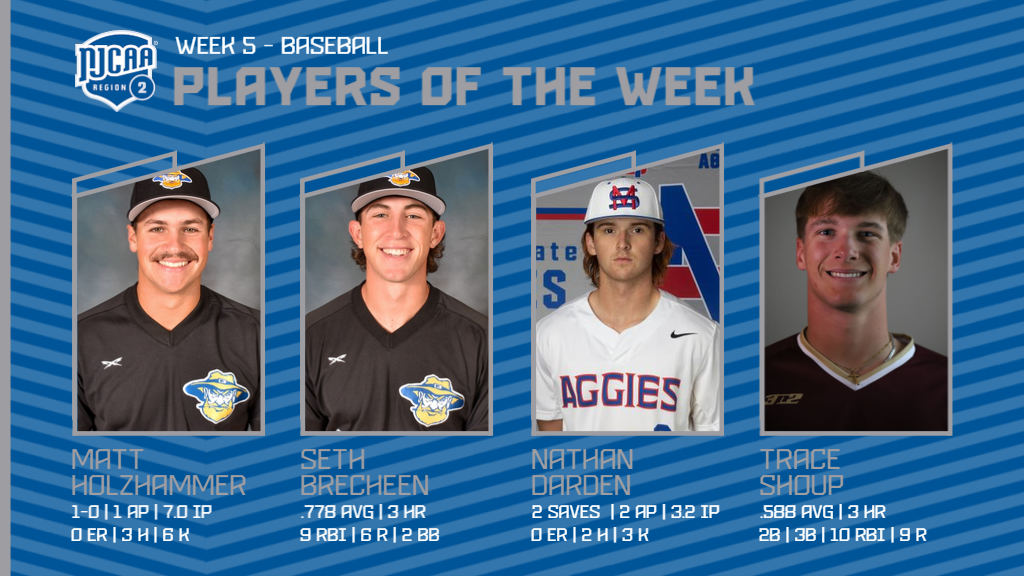 March 20th - 26th, 2023 Baseball Players of the Week