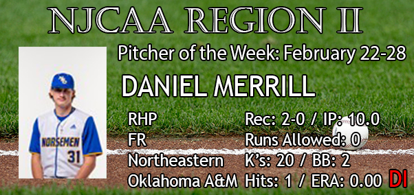 Region 2 Pitcher of the Week for February 22-28, 2021