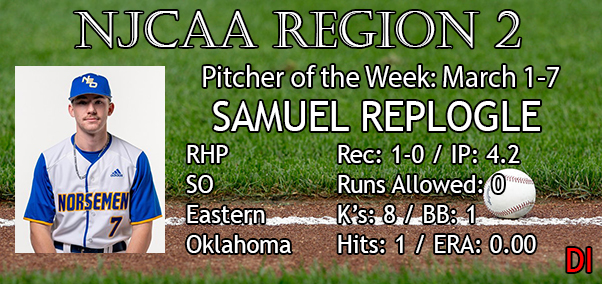 Region 2 Pitcher of the Week for March 1-7, 2021