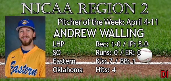 Region 2 Pitcher of the Week for April 4-11, 2021