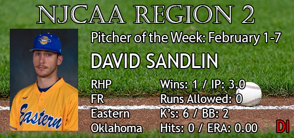 Region 2 Pitcher of the Week for February 1-7, 2021